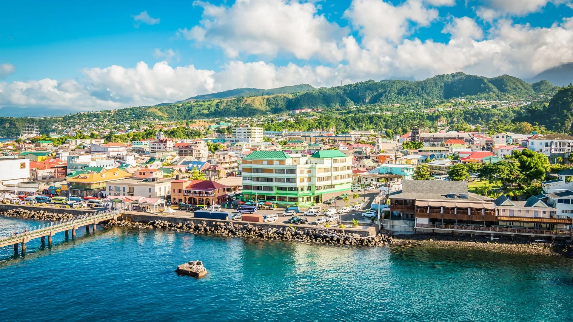 Image of Dominica roseau skyline